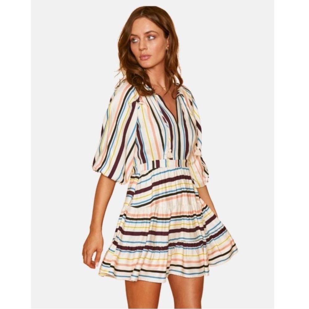 Anthropologie Lost + Wander Women Striped Patti
Puff Fit & Flare Dress